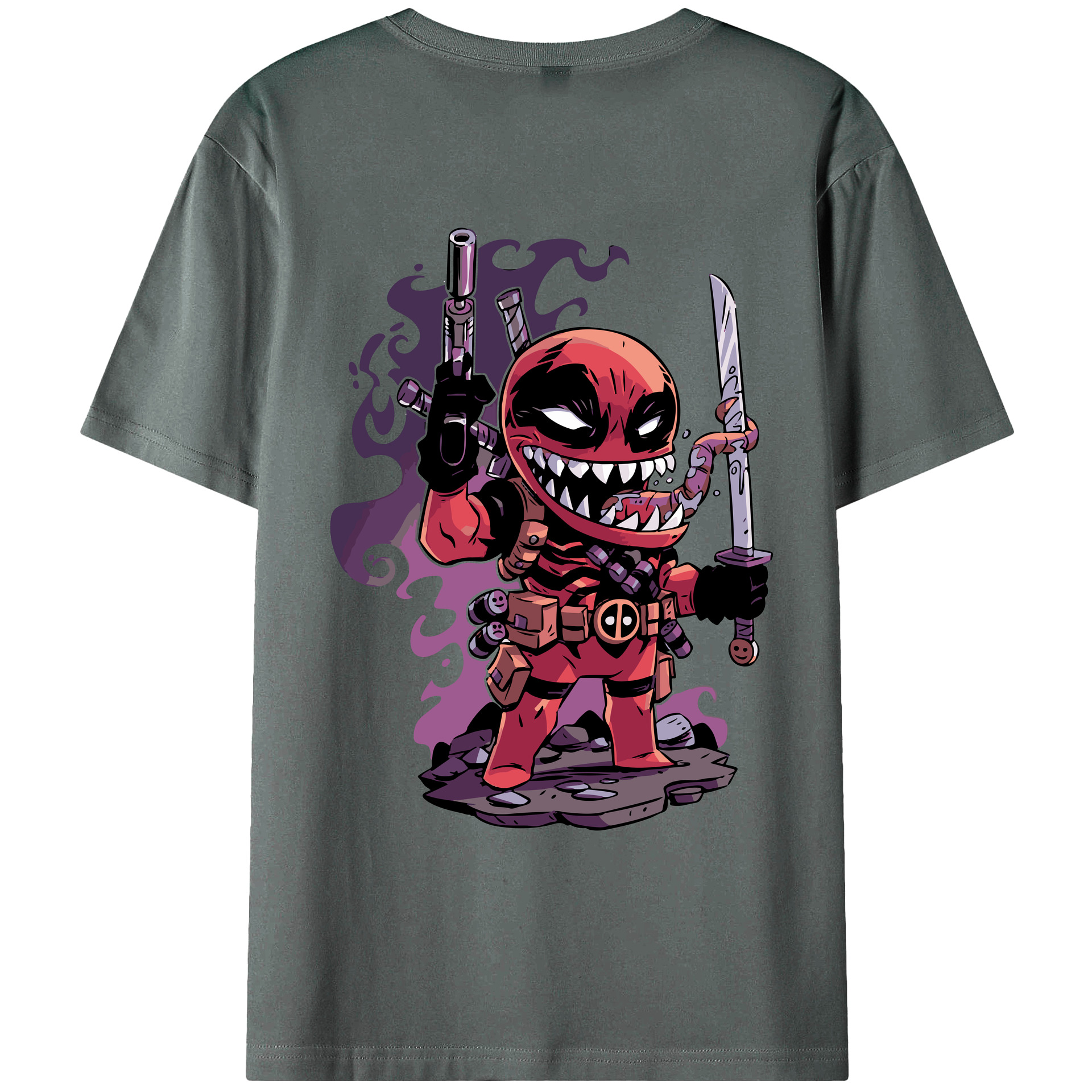 （画像用） アベンジャーズ The Avengers 綿100％ メンズ半袖Tシャツ（バックプリント） 通気性